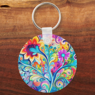 70-tals 60-tals Psykedelisk Hippie Retro Hip Nyckelring
