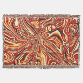 70-tals Abstrakt Retro Marmor Flytande Design Filt