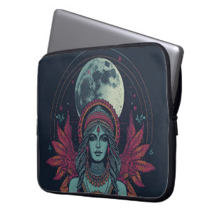 70-tals Boho-datorfodral, kvinnliga retro-ädelsten Laptop Fodral