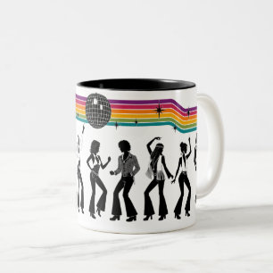70-tals Disco Dansfest Tvåtons Kaffemug Två-Tonad Mugg