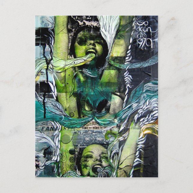 70-tals dusch vykort (Framsida)