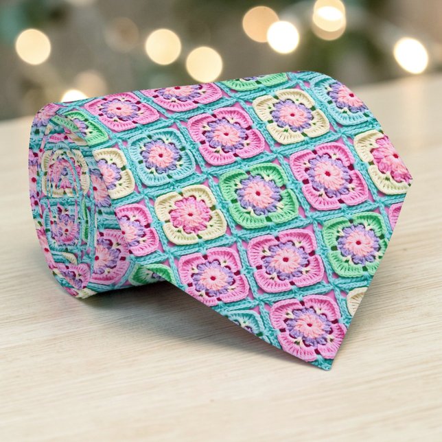 70-tals Granny Square Virkad slips (Skapare uppladdad)
