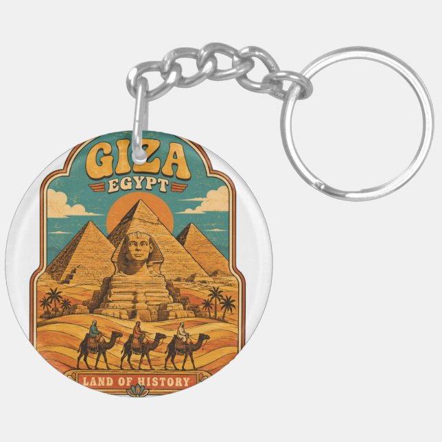 70-tals Groovy Stora pyramiderna i Giza (Höger Baksida)