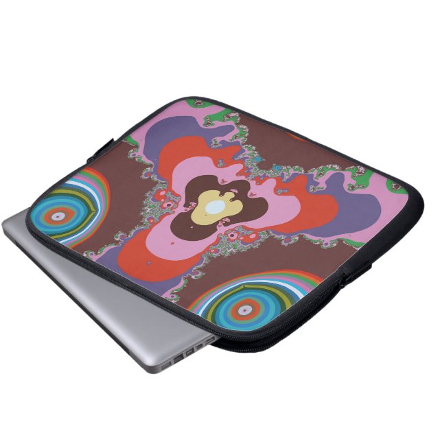 70-tals Psykedelisk Mönster Retro Konst Laptop Sleeve (Framre botten)