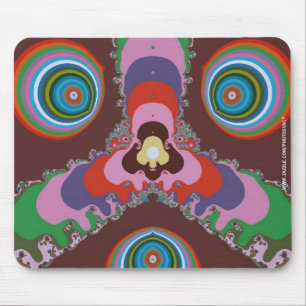 70-tals Psykedelisk Mönster Retro Konst Musmatta