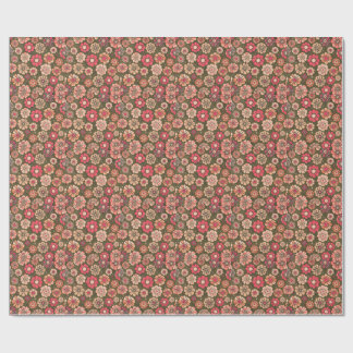 70-tals Retro Blommönster Presentpapper