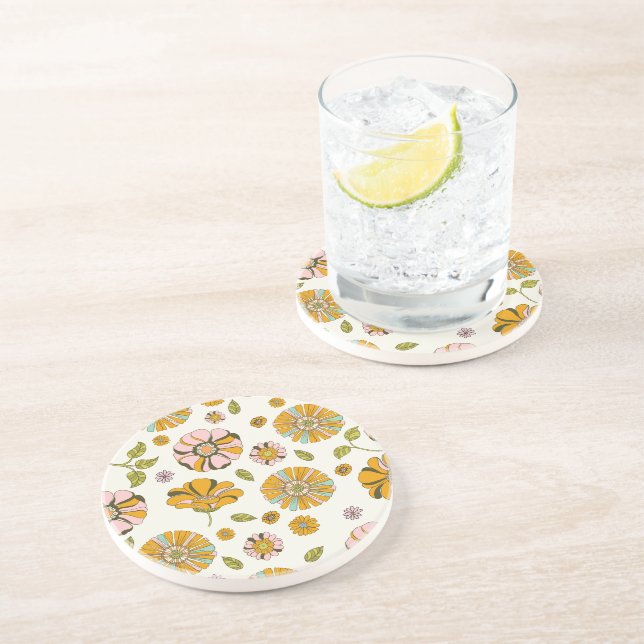 70-tals Retro Blommönster Underlägg (Sidan)