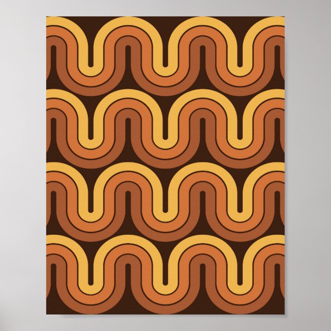 70-tals Retro Geometrisk Design Poster (Framsidan)