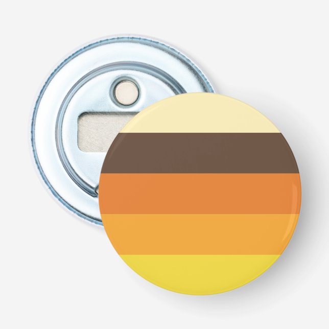 70-tals Retro Randigt Färg Mönster Flasköppnare (Framsidan)