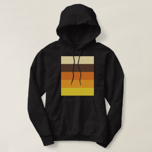 70-tals Retro Randigt Färg Mönster Hoodie