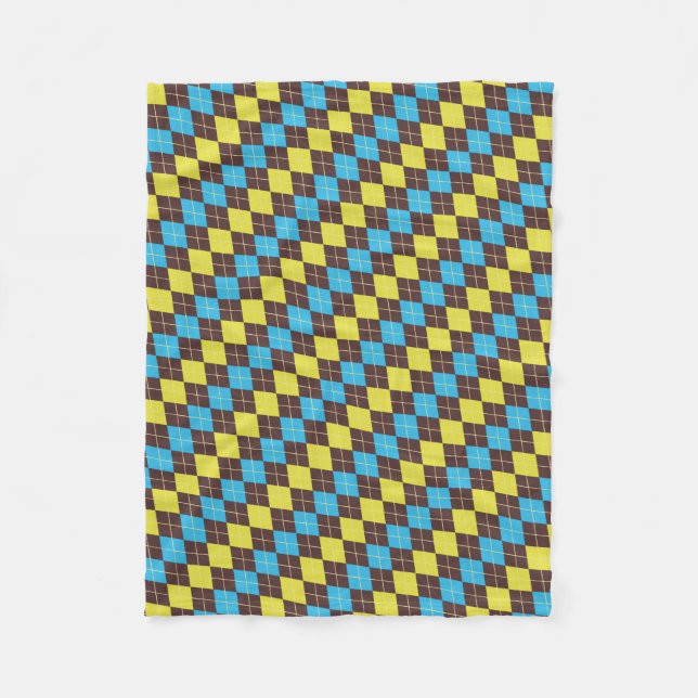 70-tals skotsk Tartan-mönster Fleecefilt (Framsidan)
