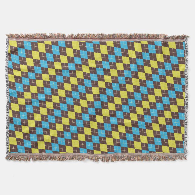 70-tals skotsk Tartan-mönster Mysfilt (Framsidan)