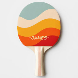 70-tals Sunset Wave Anpassad Namn Pingisracket