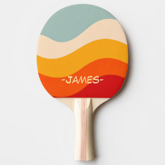 70-tals Sunset Wave Anpassad Namn Pingisracket