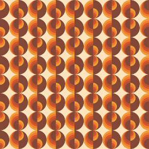 70-tals Vintage Geometriskt Mönster Kudde