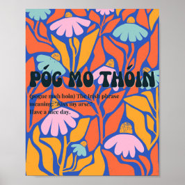 70-talsinspirerad irländsk Póg mo thóin-affisch Poster