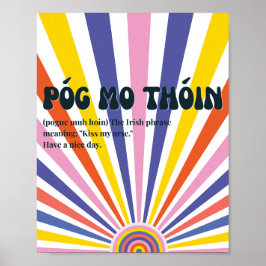 70-talsinspirerad irländsk Póg mo thóin-affisch Poster