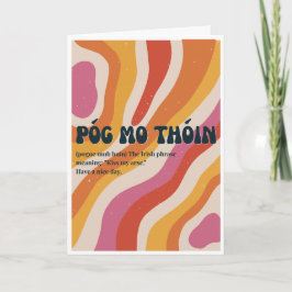70-talsinspirerad irländsk Póg mo thóin Kort