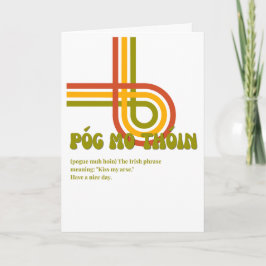 70-talsinspirerad irländsk Póg mo thóin Kort