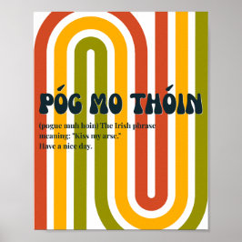 70-talsinspirerad irländsk Póg mo thóin Poster