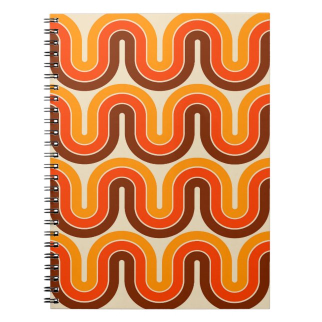 70-talsstil Geometrisk Design Anteckningsbok (Framsidan)