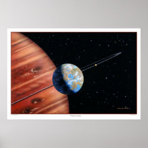 70 Virginis b och månetryck Poster