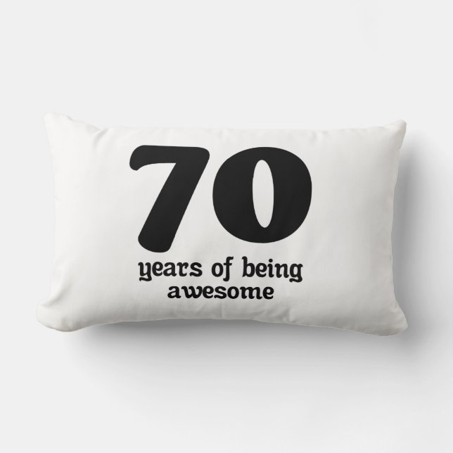 70 years of being awesome lumbarkudde (Framsida)