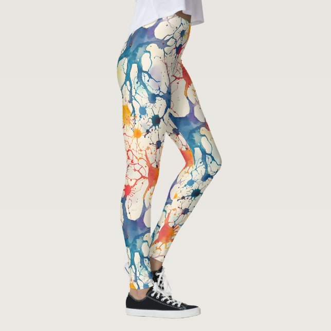 70s 60s Psychedelic Hippy Retro Hip Leggings (Höger)