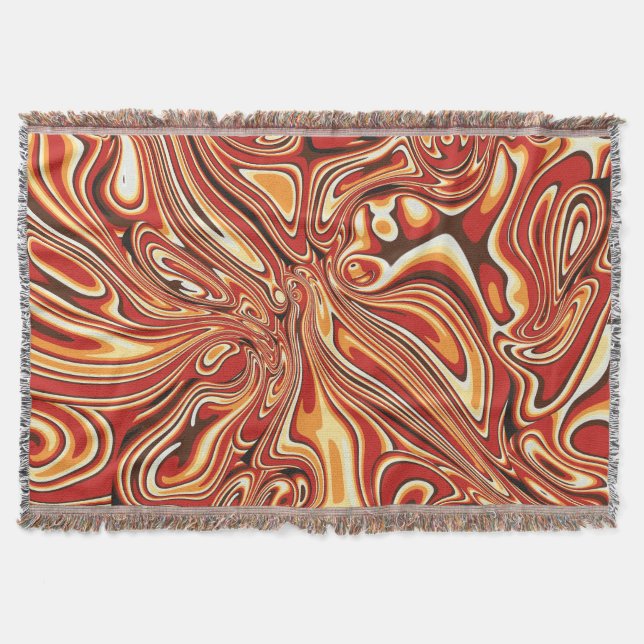 70s Abstract Retro Marble Liquid Design  Filt (Framsidan)