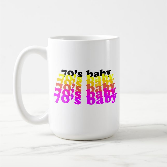 70'S baby funny birthday present born 1970 - 1979  Kaffemugg (Vänster)