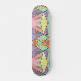 70S Boho Marble Vibes Mini Skateboard Bräda 18,5 Cm