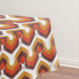 70s Bold Retro Modern Motif in Orange & Brown