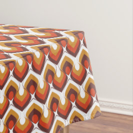 70s Bold Retro Modern Motif in Orange & Brown