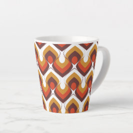 70s Bold Retro Modern Motif in Orange & Brown
