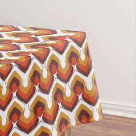 70s Bold Retro Modern Motif in Orange & Brown