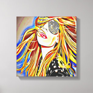 70's Disco Girl Canvastryck
