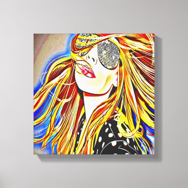 70's Disco Girl Canvastryck (Framsida)