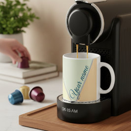 70s Färg block Sage grönt Triangles eget namn Kaffemugg