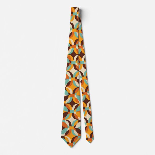 70s geometriska cirkelformer färgade reflexer slips (Framsida)