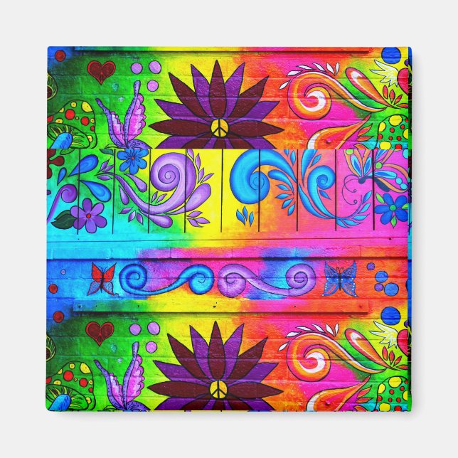 70's hippie stil magnet (Framsidan)