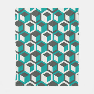 70s inspirerad abstrakt-reflexgeometrisk sömlös pl fleecefilt