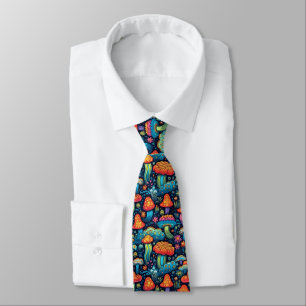 70's Psychadelic Groovy Mushroom Necktie Slips