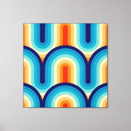 70s Rainbow Curves Canvastryck