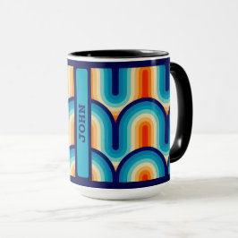 70s Rainbow Curves Mugg