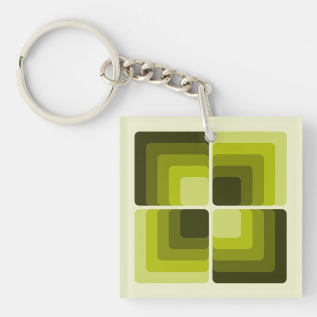 70s Rainbow Squares Monochrome Green (Framsidan)