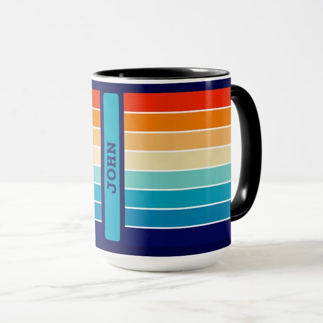 70s Rainbow Stripes Mugg (Framsida höger)