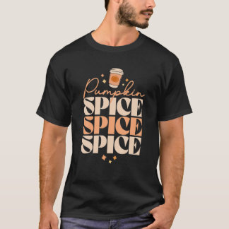 70S Retro Pumpkin Spice Latte PSL Retro Fall Vinta T Shirt