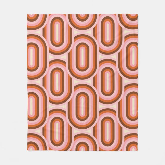70's Retro Seamless Pattern. 60s and 70s Aesthetic Fleecefilt (Framsidan)