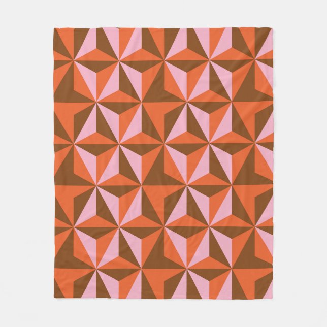 70s retro vintage pattern background fleecefilt (Framsidan)