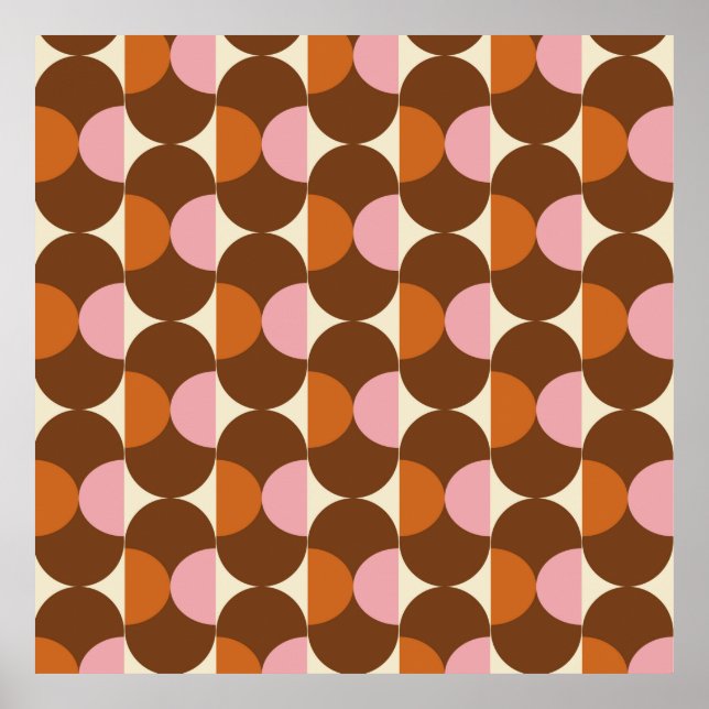 70s retro vintage pattern backgroundvintage, geome poster (Framsidan)